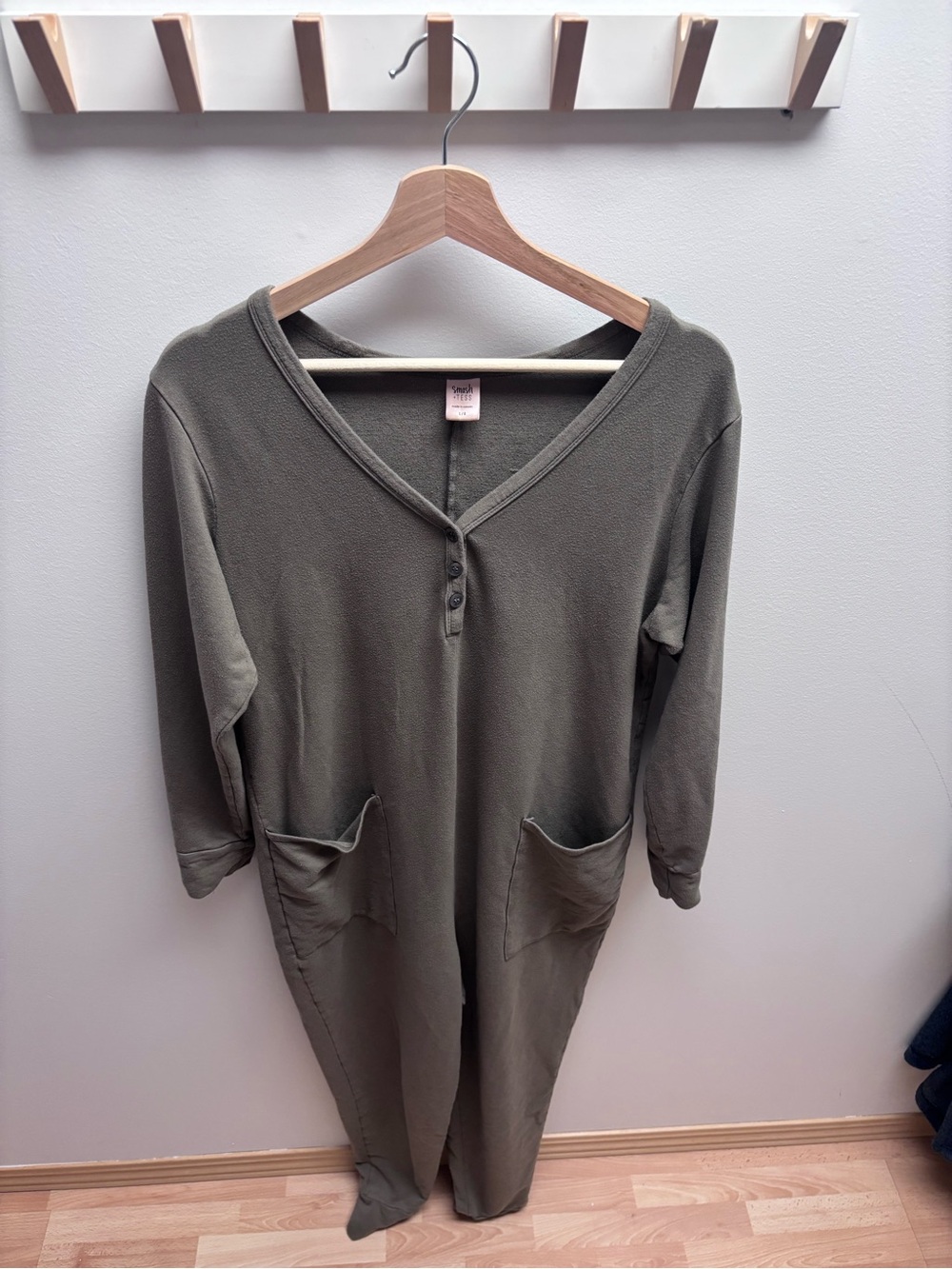Smash & Tess Olive Green Long Sleeve Romper
